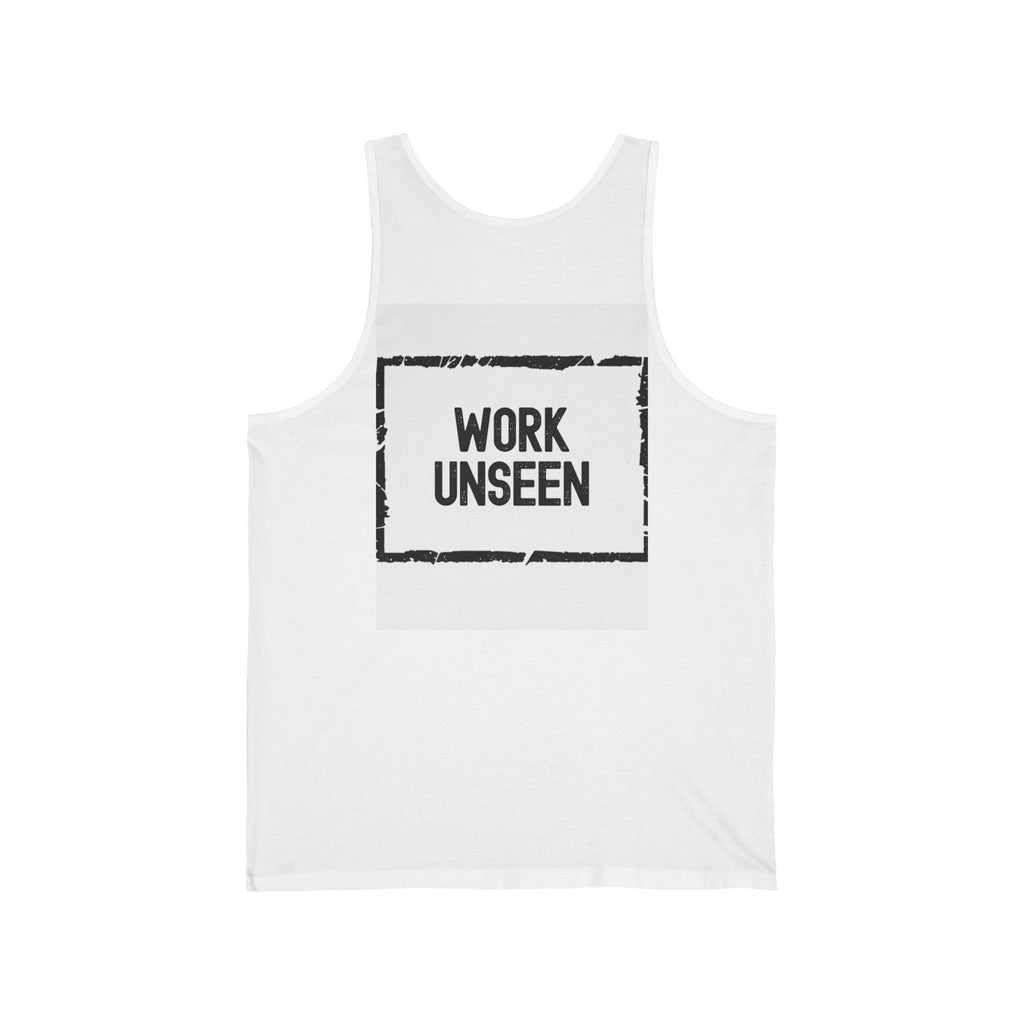 Gym Tank Top — "Iron Therapy Built in the Dark" / "Work Unseen" Motivational Fitness Tank